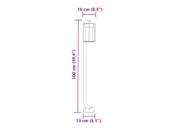 Lámparas de pie de exterior 3 piezas 100 cm acero inoxidable negro 02_0042544