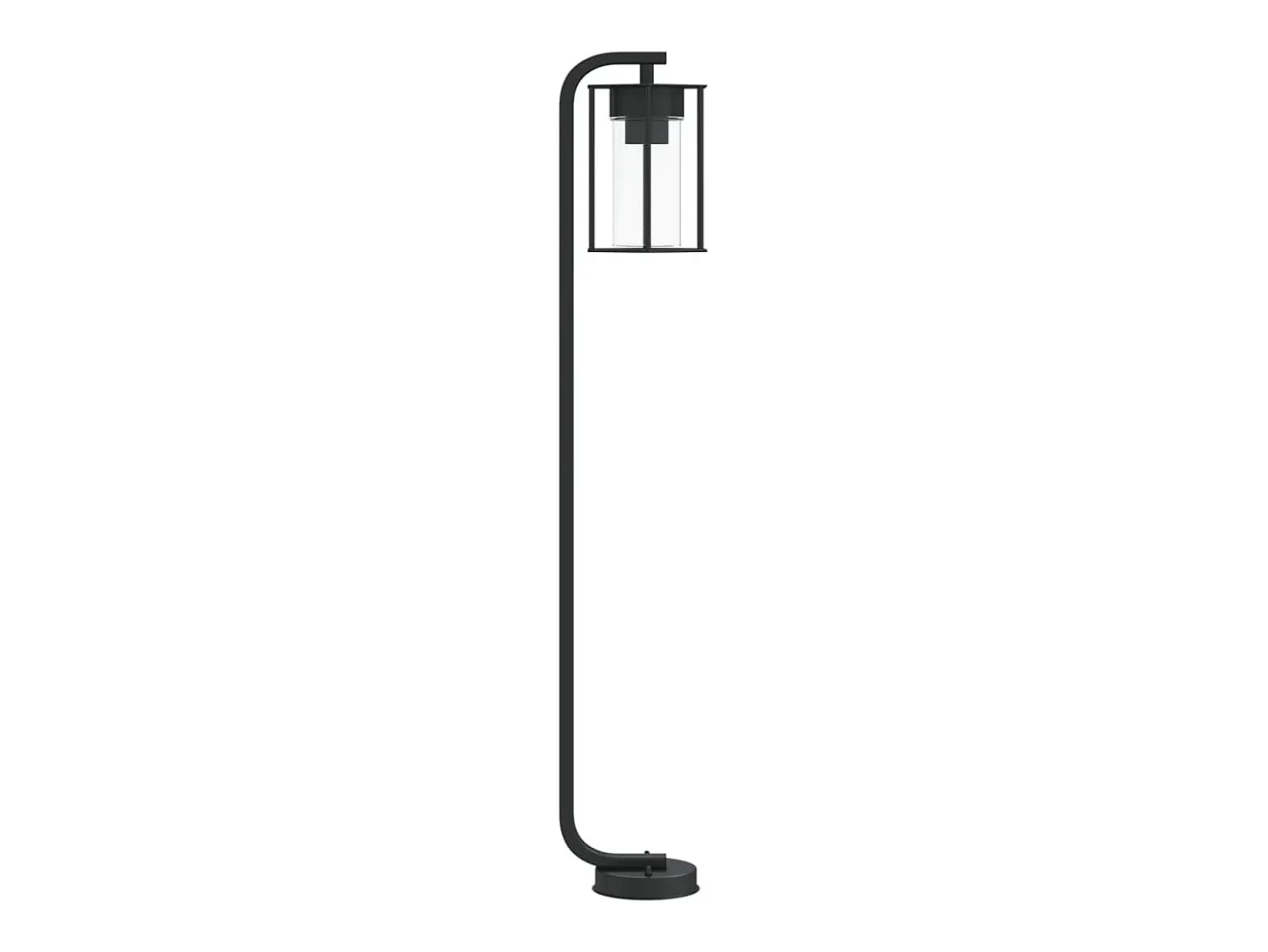 Lámparas de pie de exterior 3 piezas 100 cm acero inoxidable negro 02_0042544