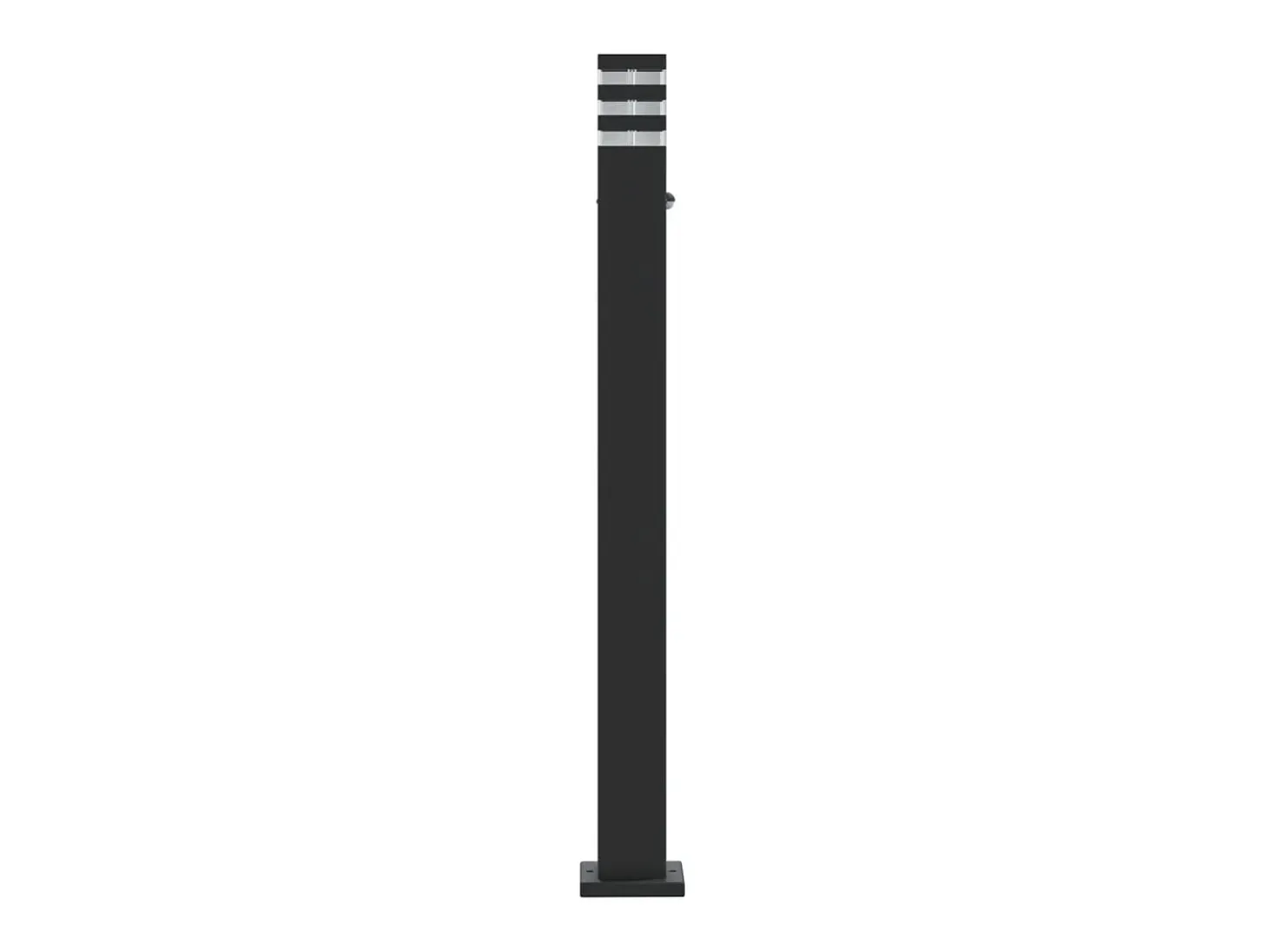 Lámparas de pie de exterior con sensor 3 piezas 110 cm aluminio negro 02_0042564
