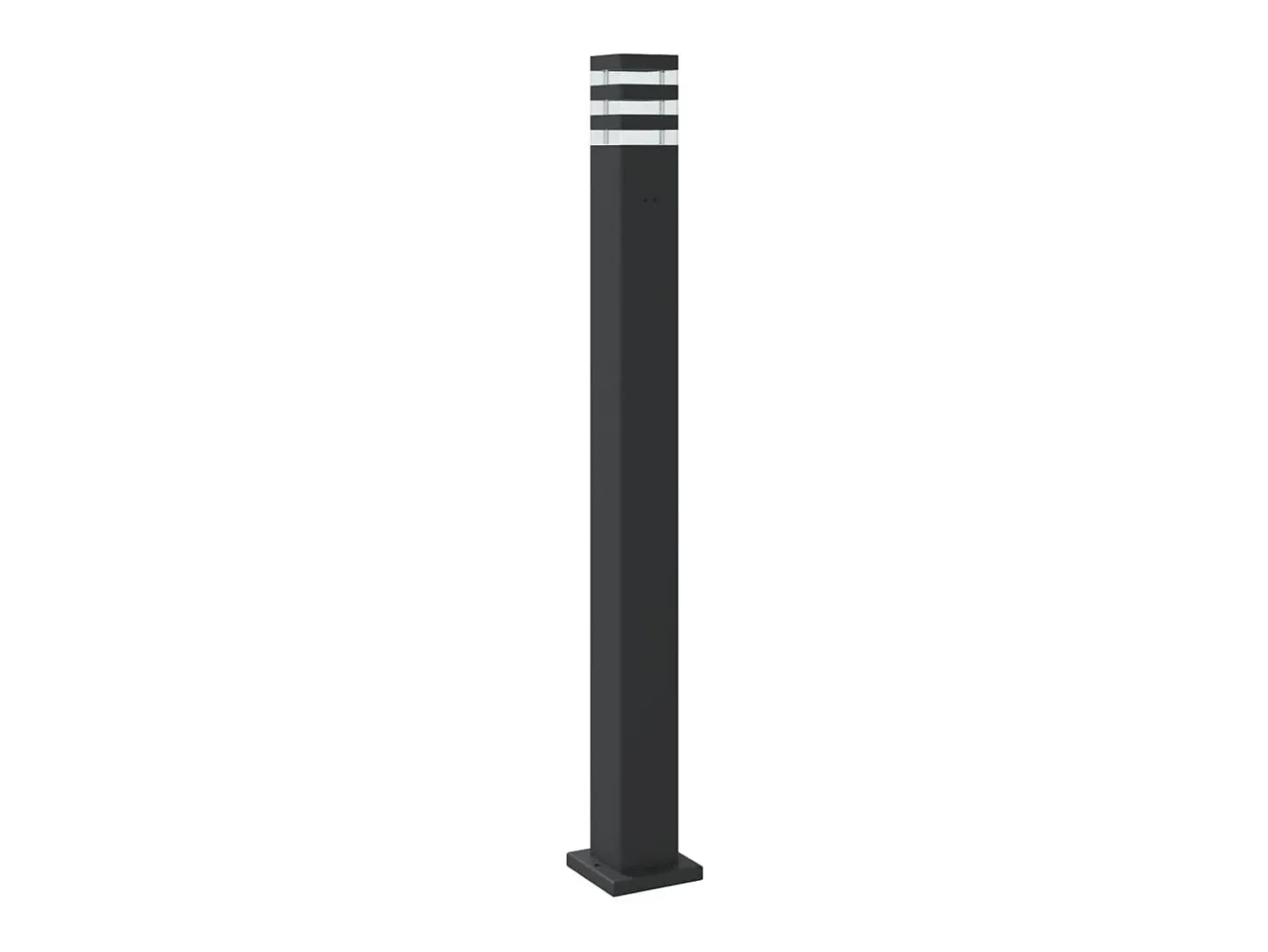 Lámparas de pie de exterior con sensor 3 piezas 110 cm aluminio negro 02_0042564