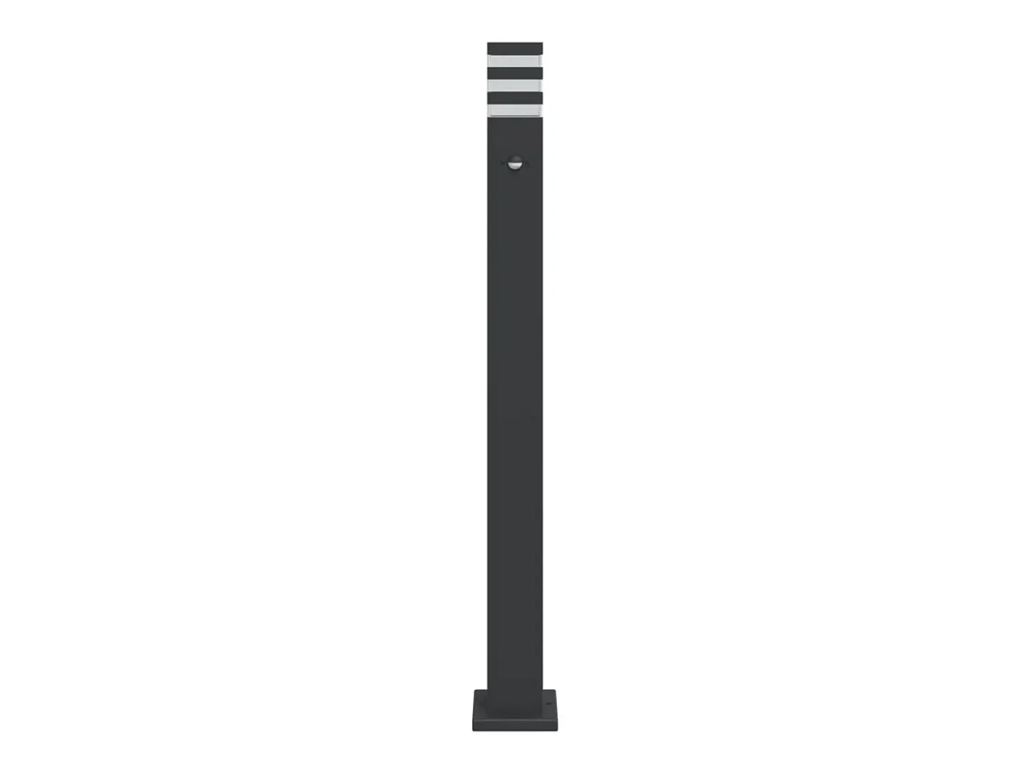 Lámparas de pie de exterior con sensor 3 piezas 110 cm aluminio negro 02_0042564