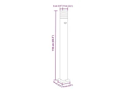 Lámparas de pie de exterior con sensor 3 piezas 110 cm aluminio negro 02_0042564