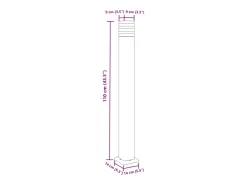 Lámparas de pie para exterior 3 piezas 110 cm aluminio negro 02_0042547