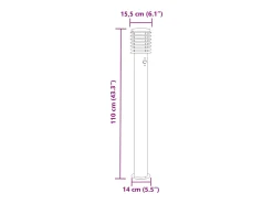 Lámparas de pie para exterior con sensores 3 piezas acero inoxidable color plata 02_0042567