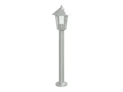 Lámparas de pie para exterior de 3 piezas color plata 80 cm acero inoxidable Plata 02_0042561