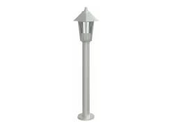 Lámparas de pie para exterior de 3 piezas color plata 80 cm acero inoxidable Plata 02_0042561