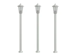 Lámparas de suelo de exterior 3 uds acero inoxidable 120 cm ES890392