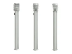 Lámparas de suelo exterior con enchufe 3 uds acero inox 110 cm ES123184