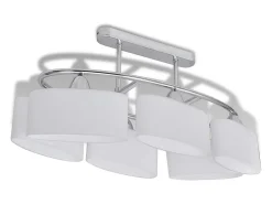 Lámparas de techo 4 uds con pantalla de cristal elipsoidal E14 ES537994
