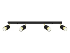 Lámparas de techo Alvor moderno de acero - 4 fuentes luminosas 3000K - L.81 x A.18 cm - oro negro