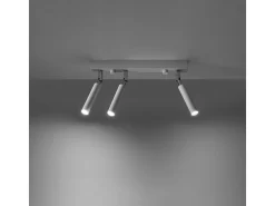 Lámparas de techo Astix moderno de aluminio - 3 fuentes luminosas 4000K - L.35 x A.20 cm - blanco
