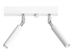 Lámparas de techo Astix moderno de aluminio - 2 fuentes luminosas 4000K - L.25 x A.20 cm - blanco