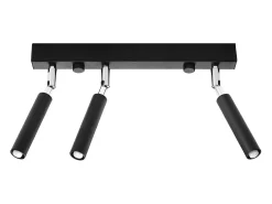 Lámparas de techo Astix moderno de aluminio - 3 fuentes luminosas 3000K - L.35 x A.20 cm - negro