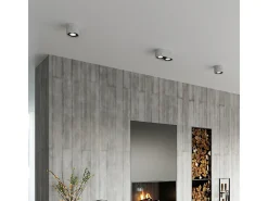 Lámparas de techo Blaze industrial de concreto - 2 fuentes luminosas 3000K - L.27 x A.9 cm - gris