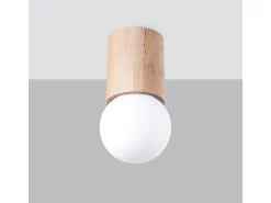 Lámparas De Techo Boomo Moderno De Madera - 1 Fuentes Luminosas - L.12 X A.23 Cm - Madera Natural