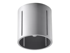 Lámparas de techo Brich moderno de aluminio - 1 fuentes luminosas 4000K - L.10 x A.10 cm - gris