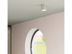 Lámparas de techo Brich moderno de aluminio - 1 fuentes luminosas 4000K - L.10 x A.10 cm - gris