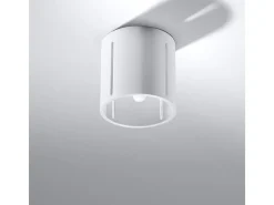 Lámparas de techo Brich moderno de aluminio - 1 fuentes luminosas 3000K - L.10 x A.10 cm - blanco