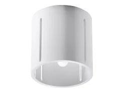 Lámparas de techo Brich moderno de aluminio - 1 fuentes luminosas 4000K - L.10 x A.10 cm - blanco