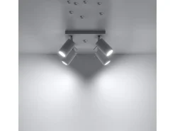 Lámparas de techo Briix moderno de acero - 4 fuentes luminosas 4000K - L.25 x A.16 cm - blanco