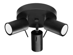 Lámparas de techo Briix moderno de acero - 3 fuentes luminosas 4000K - L.20 x A.18 cm - negro