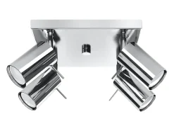 Lámparas de techo Briix moderno de acero - 4 fuentes luminosas 4000K - L.25 x A.16 cm - cromo