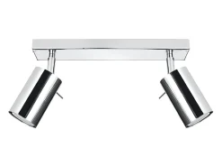Lámparas de techo Briix moderno de acero - 2 fuentes luminosas 3000K - L.30 x A.16 cm - cromo