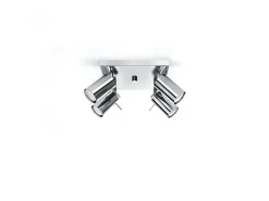 Lámparas de techo Briix moderno de acero - 4 fuentes luminosas 3000K - L.25 x A.16 cm - cromo