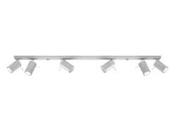 Lámparas de techo Briix moderno de acero - 6 fuentes luminosas 3000K - L.118 x A.16 cm - gris