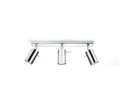 Lámparas de techo Briix moderno de acero - 3 fuentes luminosas 3000K - L.45 x A.16 cm - cromo