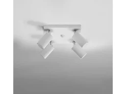 Lámparas de techo Briix moderno de acero - 4 fuentes luminosas 3000K - L.25 x A.16 cm - blanco