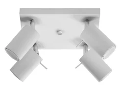 Lámparas de techo Briix moderno de acero - 4 fuentes luminosas 3000K - L.25 x A.16 cm - blanco