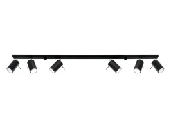Lámparas de techo Briix moderno de acero - 6 fuentes luminosas 3000K - L.118 x A.16 cm - negro