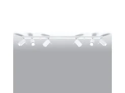 Lámparas de techo Briix moderno de acero - 6 fuentes luminosas 3000K - L.118 x A.16 cm - blanco