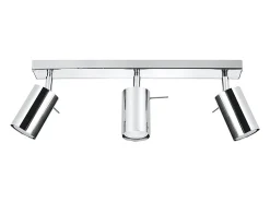 Lámparas de techo Briix moderno de acero - 3 fuentes luminosas 4000K - L.45 x A.16 cm - cromo