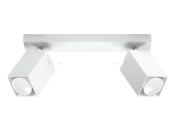 Lámparas de techo Briow moderno de acero - 2 fuentes luminosas 3000K - L.30 x A.16 cm - blanco