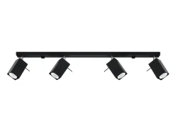 Lámparas de techo Briow moderno de acero - 4 fuentes luminosas 4000K - L.80 x A.16 cm - negro