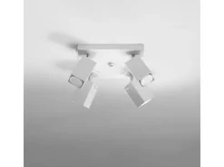 Lámparas de techo Briow moderno de acero - 4 fuentes luminosas 3000K - L.25 x A.16 cm - blanco