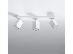 Lámparas de techo Briow moderno de acero - 3 fuentes luminosas 3000K - L.45 x A.16 cm - blanco