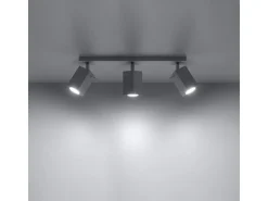Lámparas de techo Briow moderno de acero - 3 fuentes luminosas 4000K - L.45 x A.16 cm - blanco