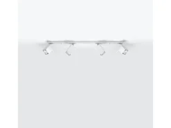 Lámparas de techo Briow moderno de acero - 4 fuentes luminosas 3000K - L.80 x A.16 cm - blanco