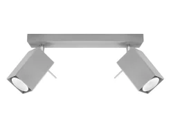 Lámparas de techo Briow moderno de acero - 2 fuentes luminosas 3000K - L.30 x A.16 cm - gris