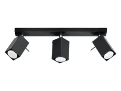 Lámparas de techo Briow moderno de acero - 3 fuentes luminosas 3000K - L.45 x A.16 cm - negro