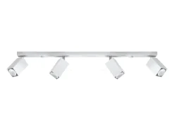 Lámparas de techo Briow moderno de acero - 4 fuentes luminosas 4000K - L.80 x A.16 cm - blanco