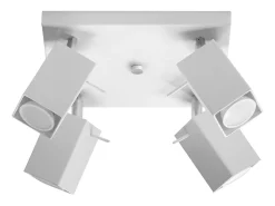 Lámparas de techo Briow moderno de acero - 4 fuentes luminosas 4000K - L.25 x A.16 cm - blanco