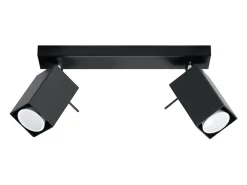 Lámparas de techo Briow moderno de acero - 2 fuentes luminosas 4000K - L.30 x A.16 cm - negro