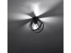 Lámparas de techo Brive moderno de acero - 1 fuentes luminosas 4000K - L.16 x A.21 cm - negro