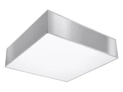 Lámparas de techo Care minimalista de CLORURO DE POLIVINILO - 2 fuentes luminosas 4000K - L.35 x A.11 cm - gris