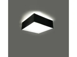 Lámparas de techo Care minimalista de CLORURO DE POLIVINILO - 1 fuentes luminosas 4000K - L.25 x A.11 cm - negro