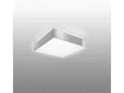 Lámparas de techo Care minimalista de CLORURO DE POLIVINILO - 1 fuentes luminosas 3000K - L.25 x A.11 cm - gris